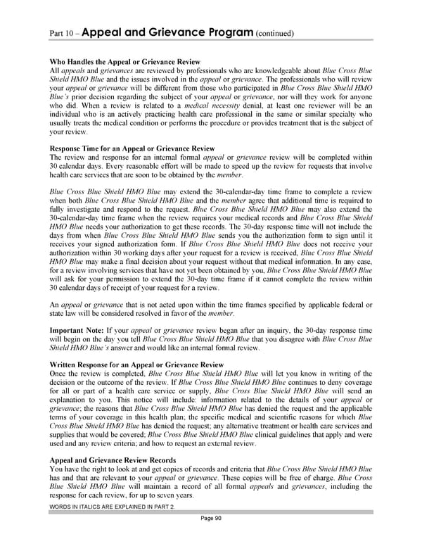 Blue Cross Blue Shield of Massachusetts Subscriber Information - Page 100