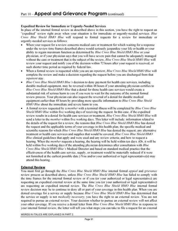 Blue Cross Blue Shield of Massachusetts Subscriber Information - Page 101