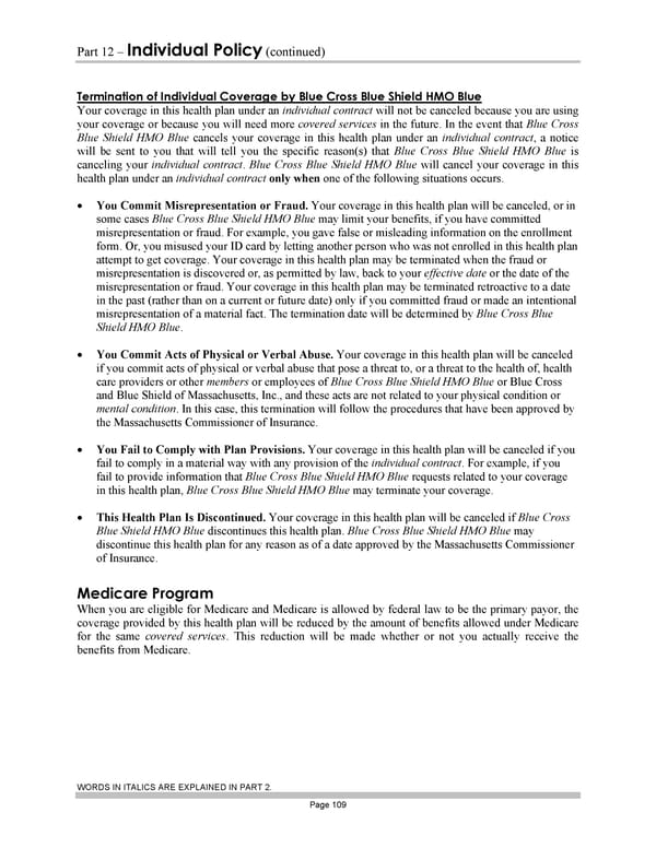 Blue Cross Blue Shield of Massachusetts Subscriber Information - Page 119