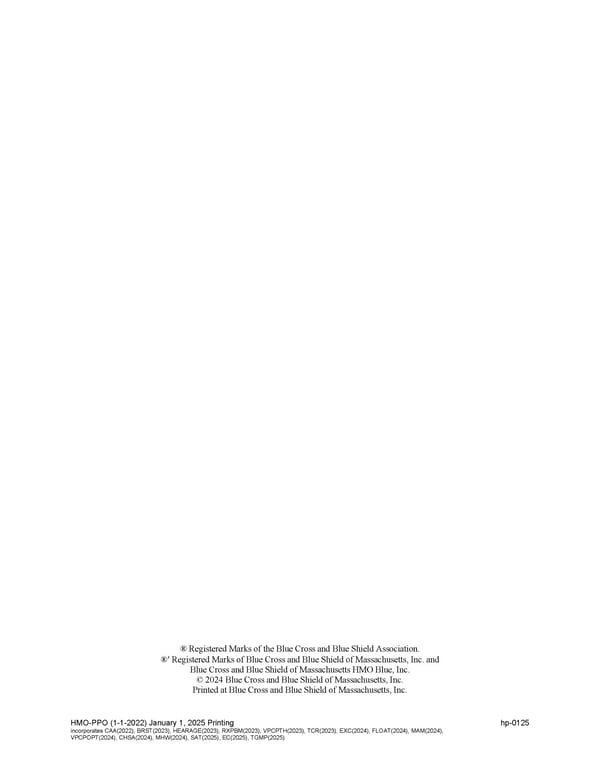 Blue Cross Blue Shield of Massachusetts Subscriber Information - Page 120