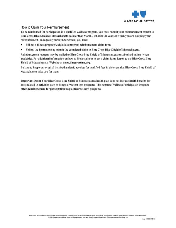 Blue Cross Blue Shield of Massachusetts Subscriber Information - Page 126