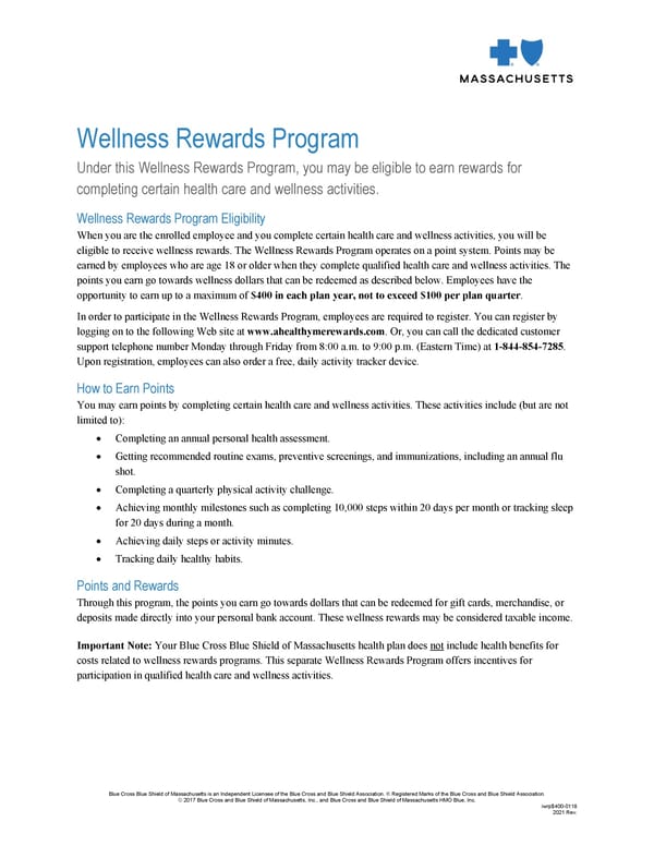 Blue Cross Blue Shield of Massachusetts Subscriber Information - Page 127