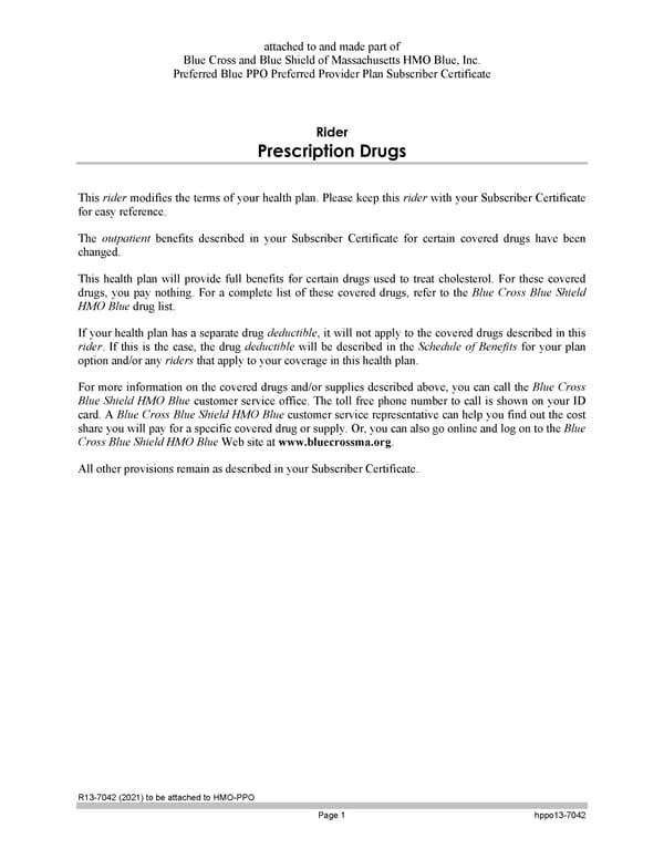 Blue Cross Blue Shield of Massachusetts Subscriber Information - Page 140