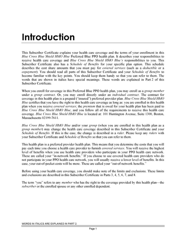 Subscriber Certificate and Rider Documentation - Page 11