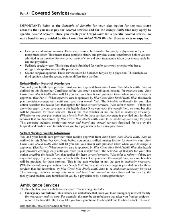 Subscriber Certificate and Rider Documentation - Page 46