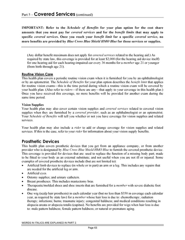 Subscriber Certificate and Rider Documentation - Page 73