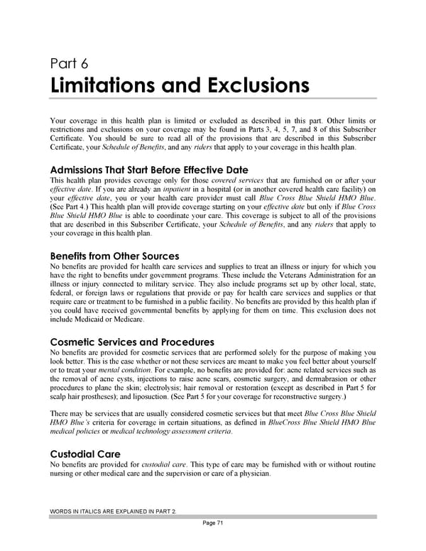 Subscriber Certificate and Rider Documentation - Page 81