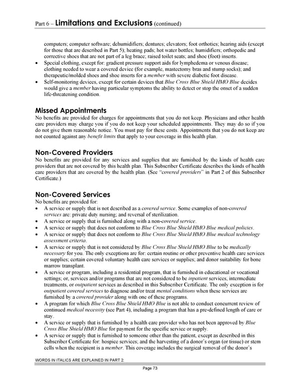 Subscriber Certificate and Rider Documentation - Page 83