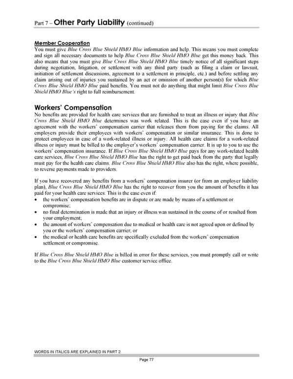 Subscriber Certificate and Rider Documentation - Page 87