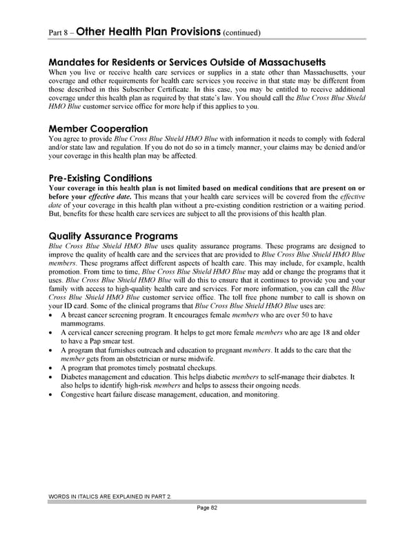 Subscriber Certificate and Rider Documentation - Page 92