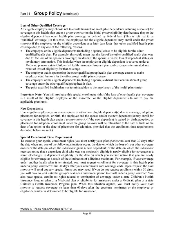 Subscriber Certificate and Rider Documentation - Page 107