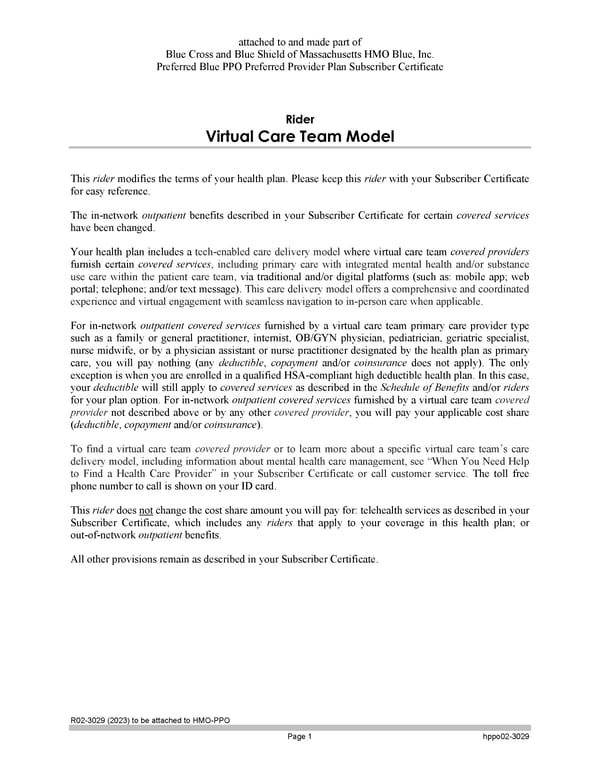 Subscriber Certificate and Rider Documentation - Page 121