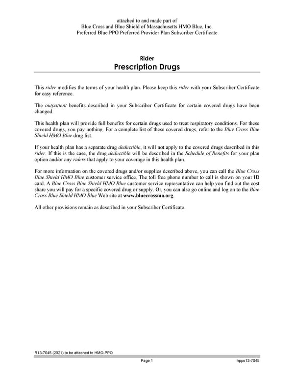 Subscriber Certificate and Rider Documentation - Page 143