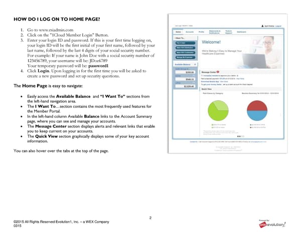 RSI Member Portal Quickstart Guide - Page 2