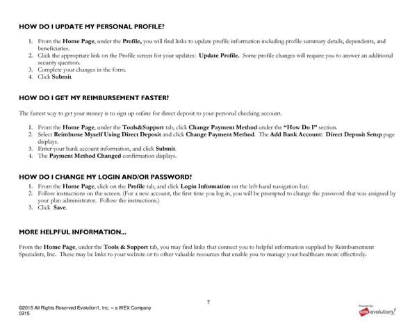 RSI Member Portal Quickstart Guide - Page 7