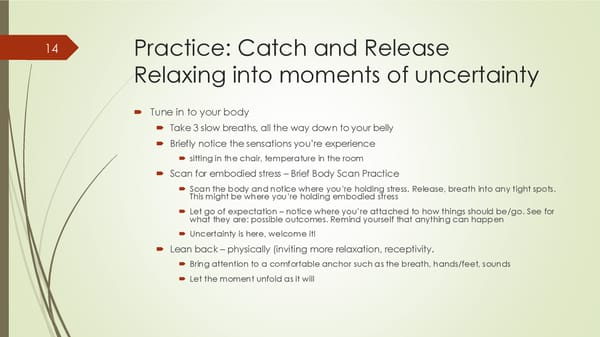 SESSION #2 - A Mindful Way to Reduce Stress and Develop Resilience - Page 14