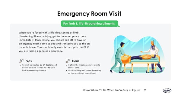 Know Where to Go When You're Sick or Injured - Page 5