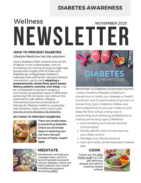 Diabetes Awareness Newsletter - November 2025 - Page 1