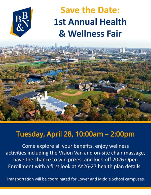 BB&N 2026 Health & Wellness Fair Save the Date - Page 1