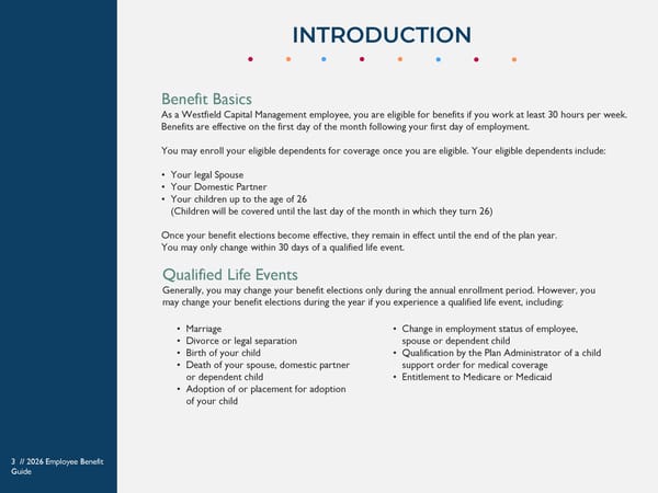 Westfield Capital Management 2026 Benefits Guide - Page 3