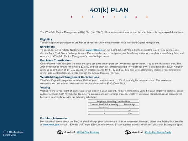 Westfield Capital Management 2026 Benefits Guide - Page 11