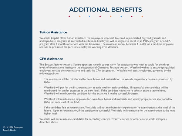 Westfield Capital Management 2026 Benefits Guide - Page 19