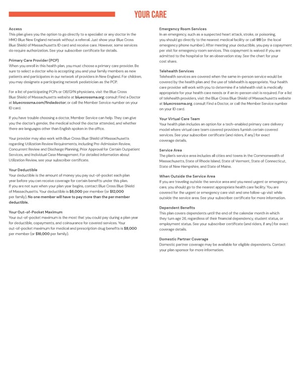 BCBS Access Blue New England Basic Saver II - Summary of Benefits - Page 2