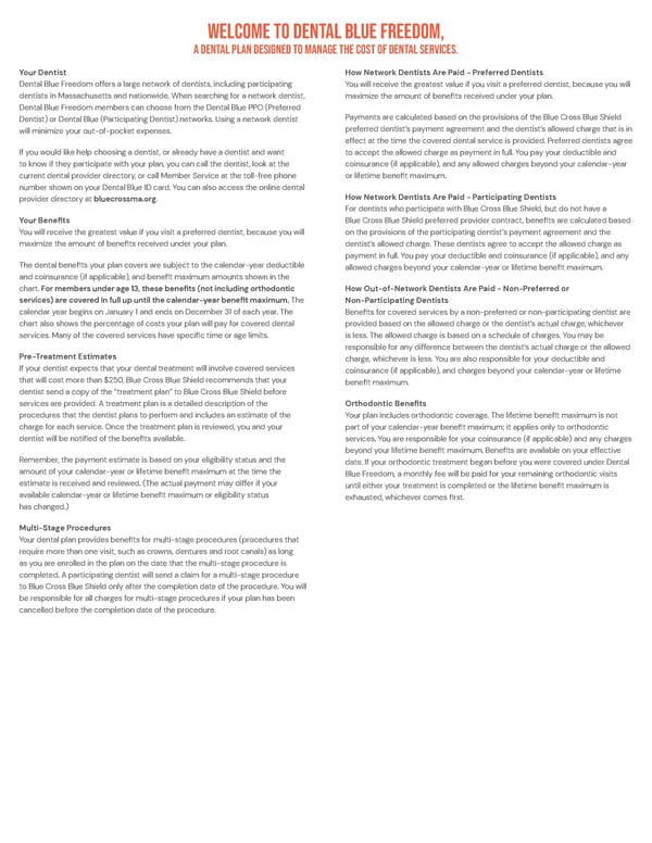 BCBS Dental Blue Freedom - Summary of Benefits and Coverage - Page 3