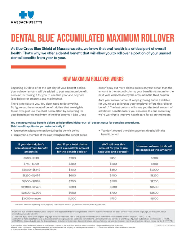 BCBS Dental Blue Freedom - Summary of Benefits and Coverage - Page 5