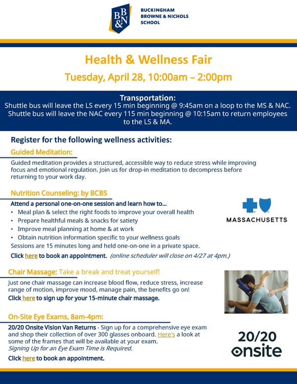 BB&N 2026 Health & Wellness Fair Flyer - Page 2