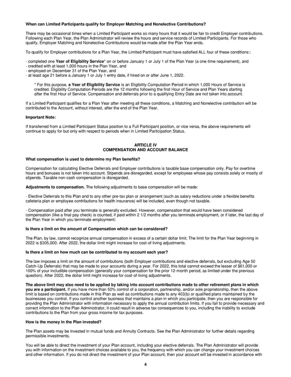 BB&N 403(b) Summary Plan Description 2022 - Page 7