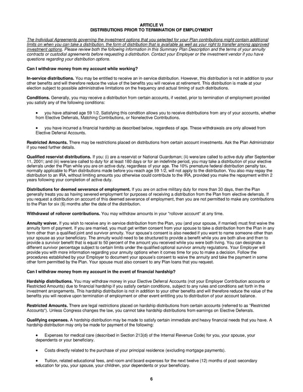 BB&N 403(b) Summary Plan Description 2022 - Page 9