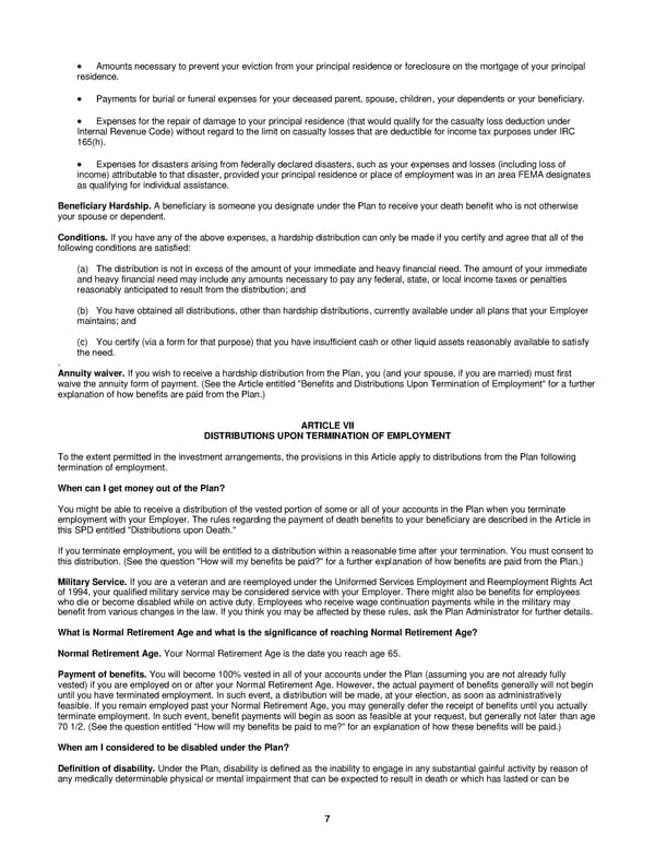 BB&N 403(b) Summary Plan Description 2022 - Page 10